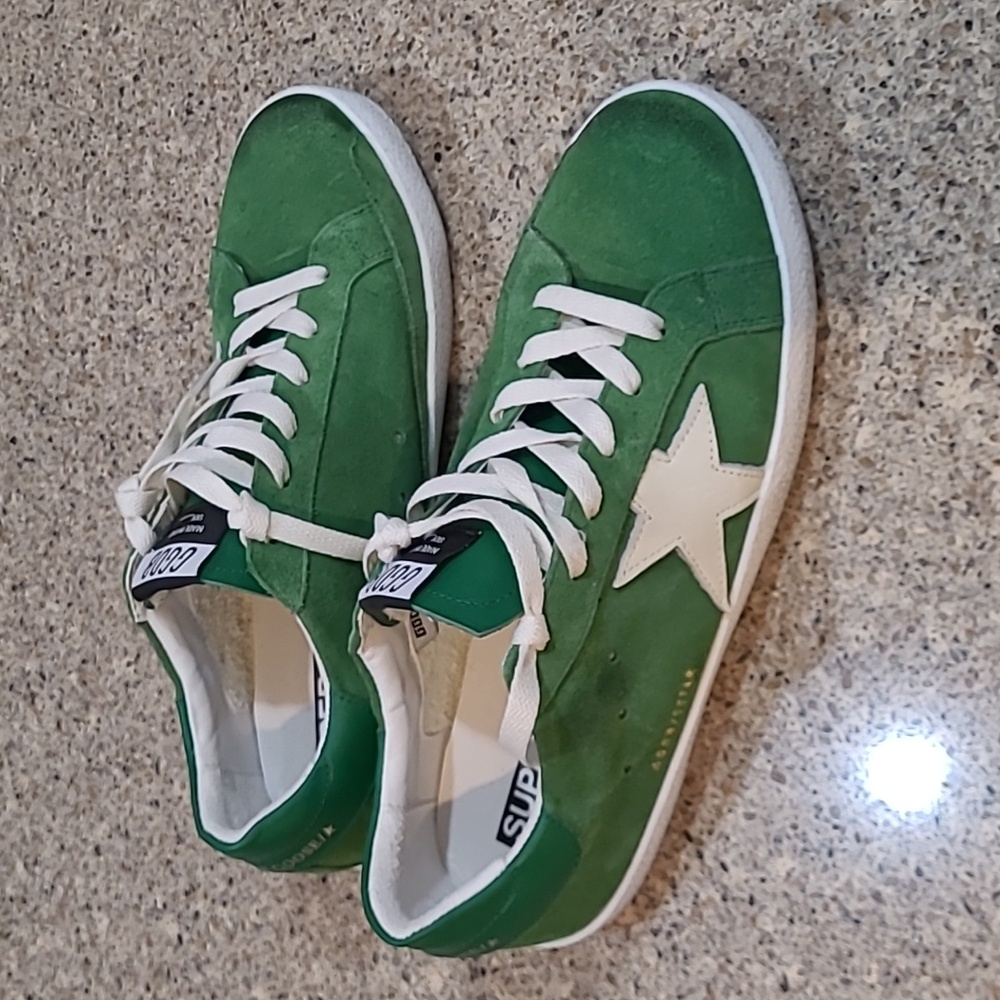 Golden Goose V Star Green Sneakers